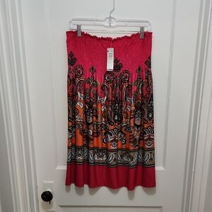 NWT Y2K Bongo Shirred Smocked Strapless Top Size Large